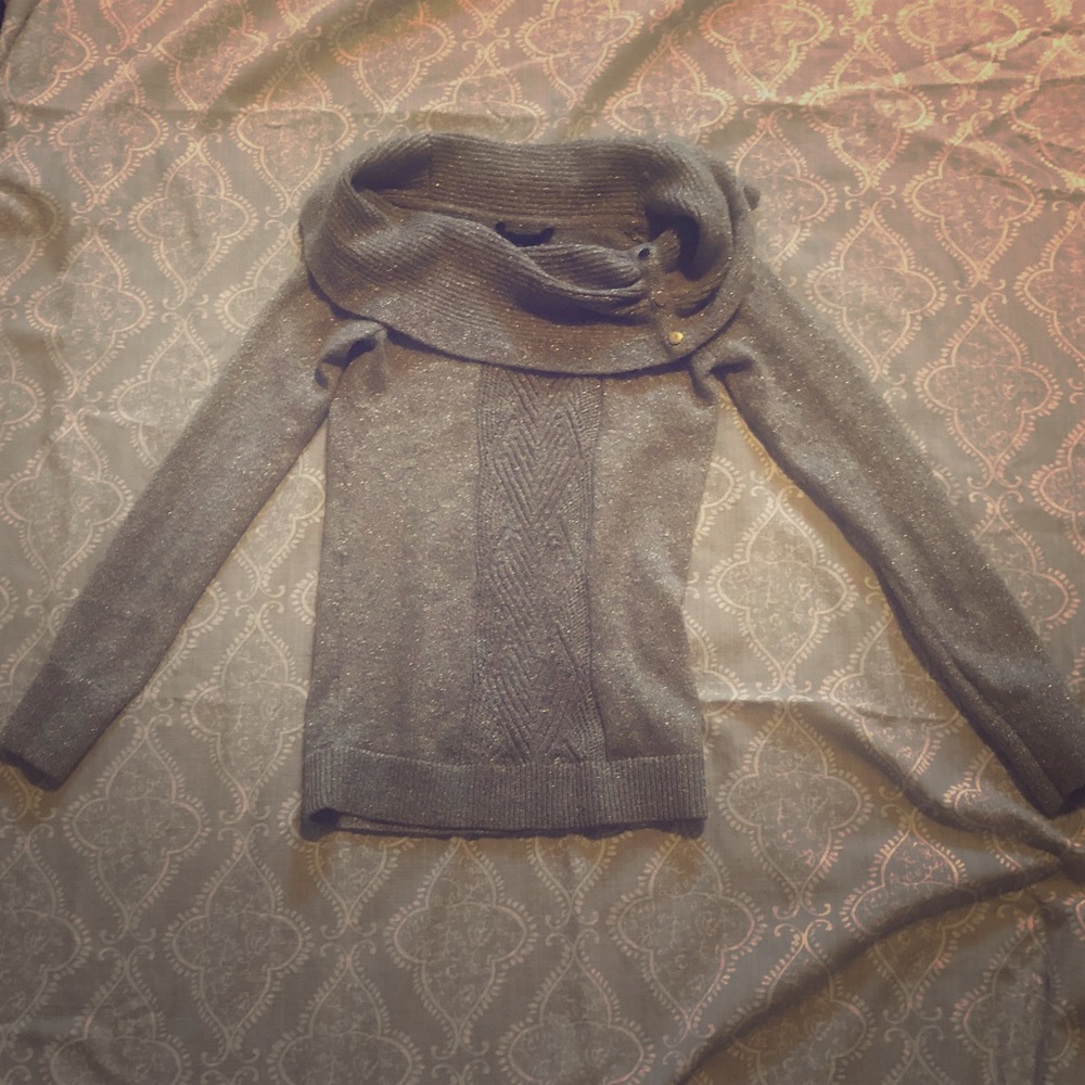 WHBM Glitz Off Shoulders Sweater